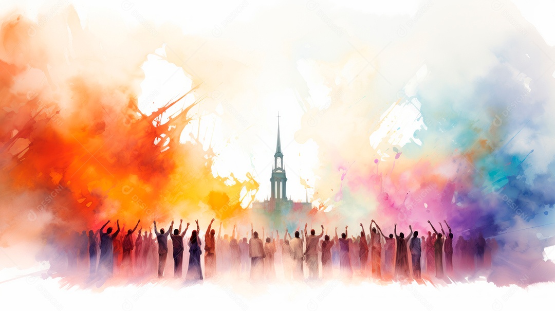 Festival de Pentecostes Comemore o Senhor 19 de maio AI Generativa.