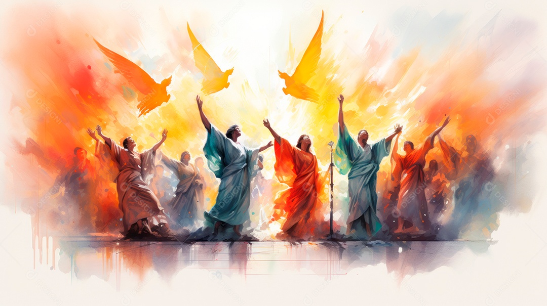 Festival de Pentecostes Comemore o Senhor 19 de maio AI Generativa.