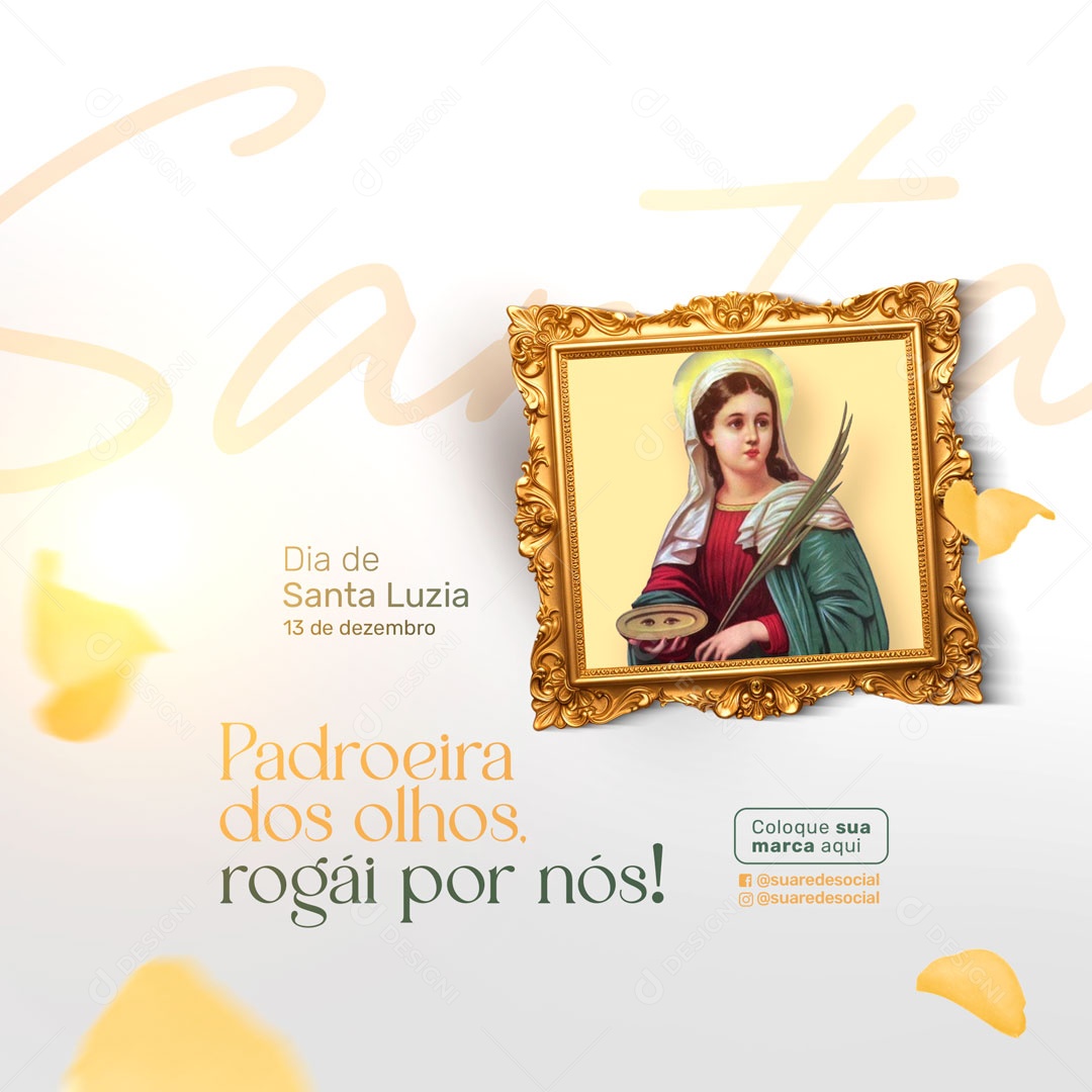 Social Media Padroeira Dos Olhos Dia De Santa Luzia PSD Editável