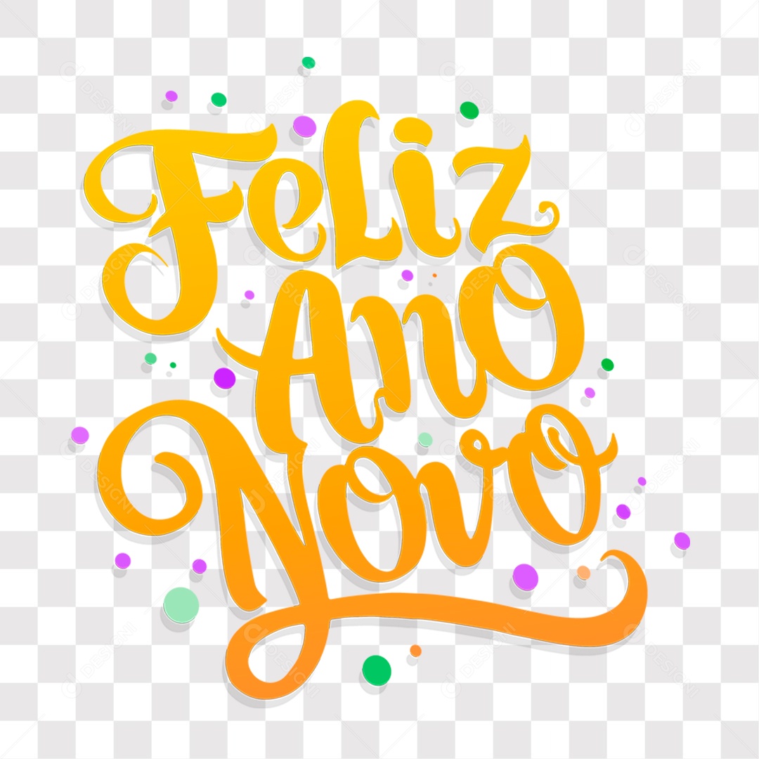 Lettering Feliz Ano Novo EPS + PNG
