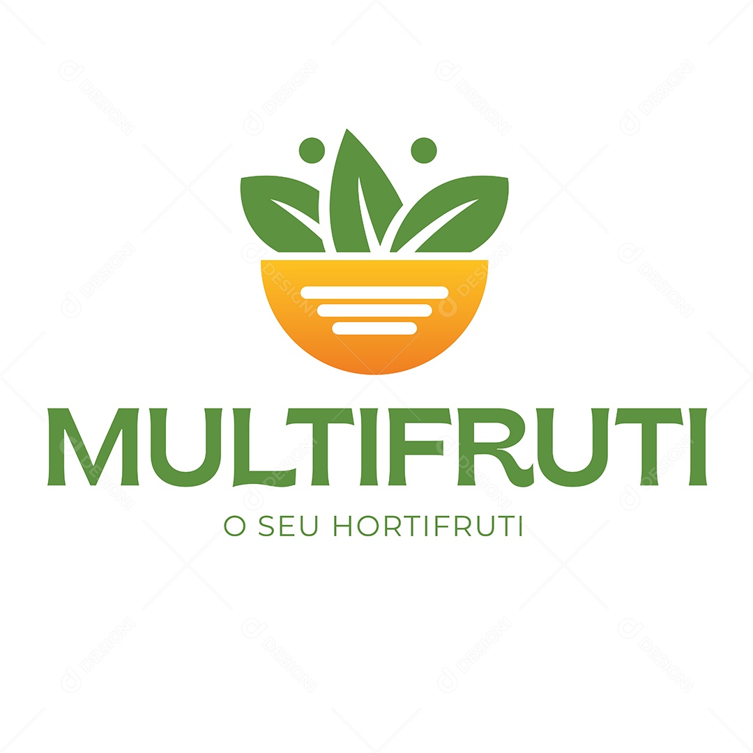 Modelo de Logo Hortifruti Ilustração Vetor EPS Editável