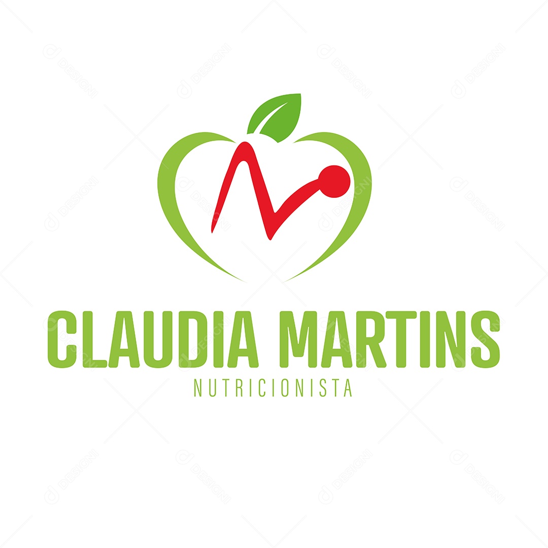 Modelo de Logo Nutricionista Ilustração Vetor EPS Editável