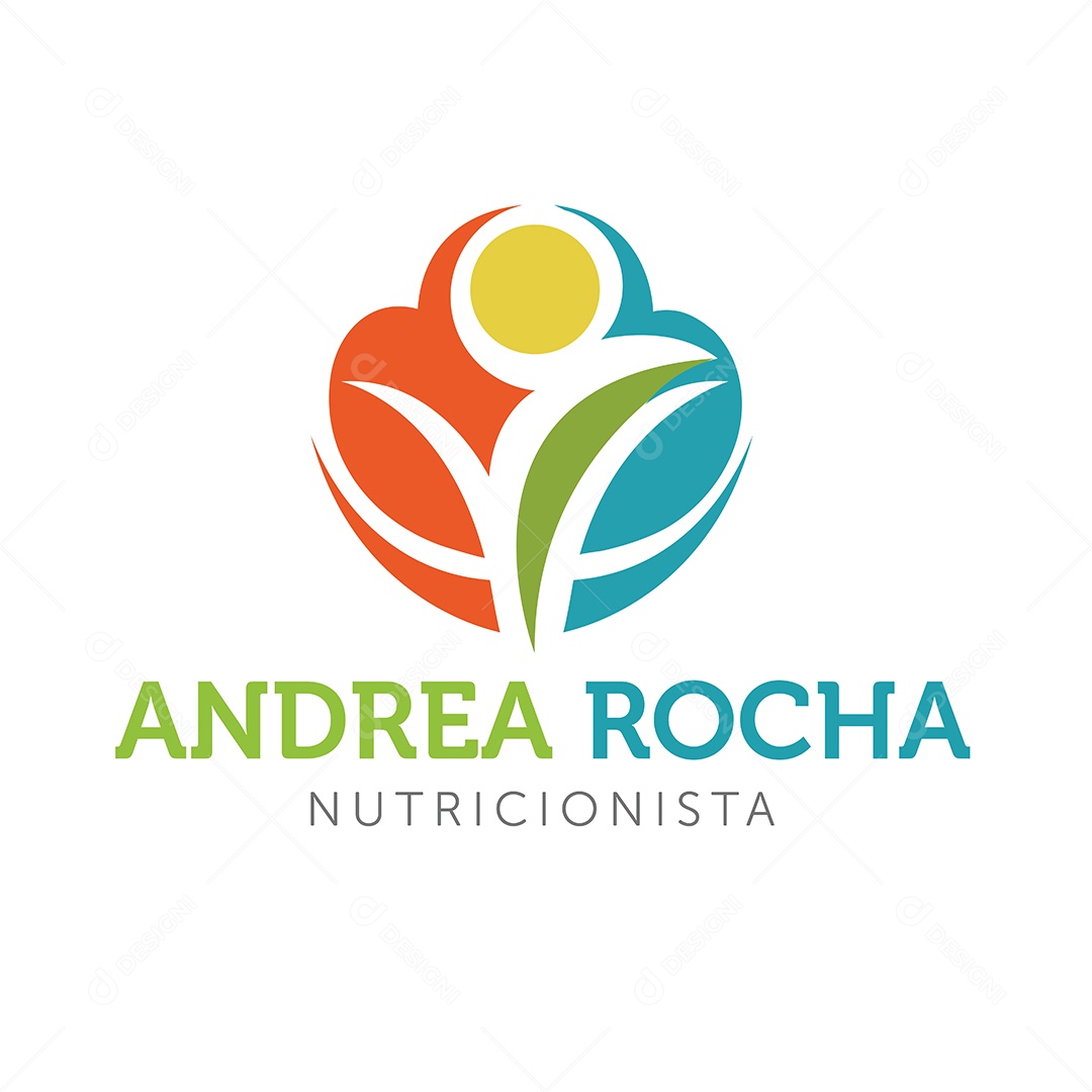 Modelo de Logo Nutricionista Ilustração Vetor EPS Editável