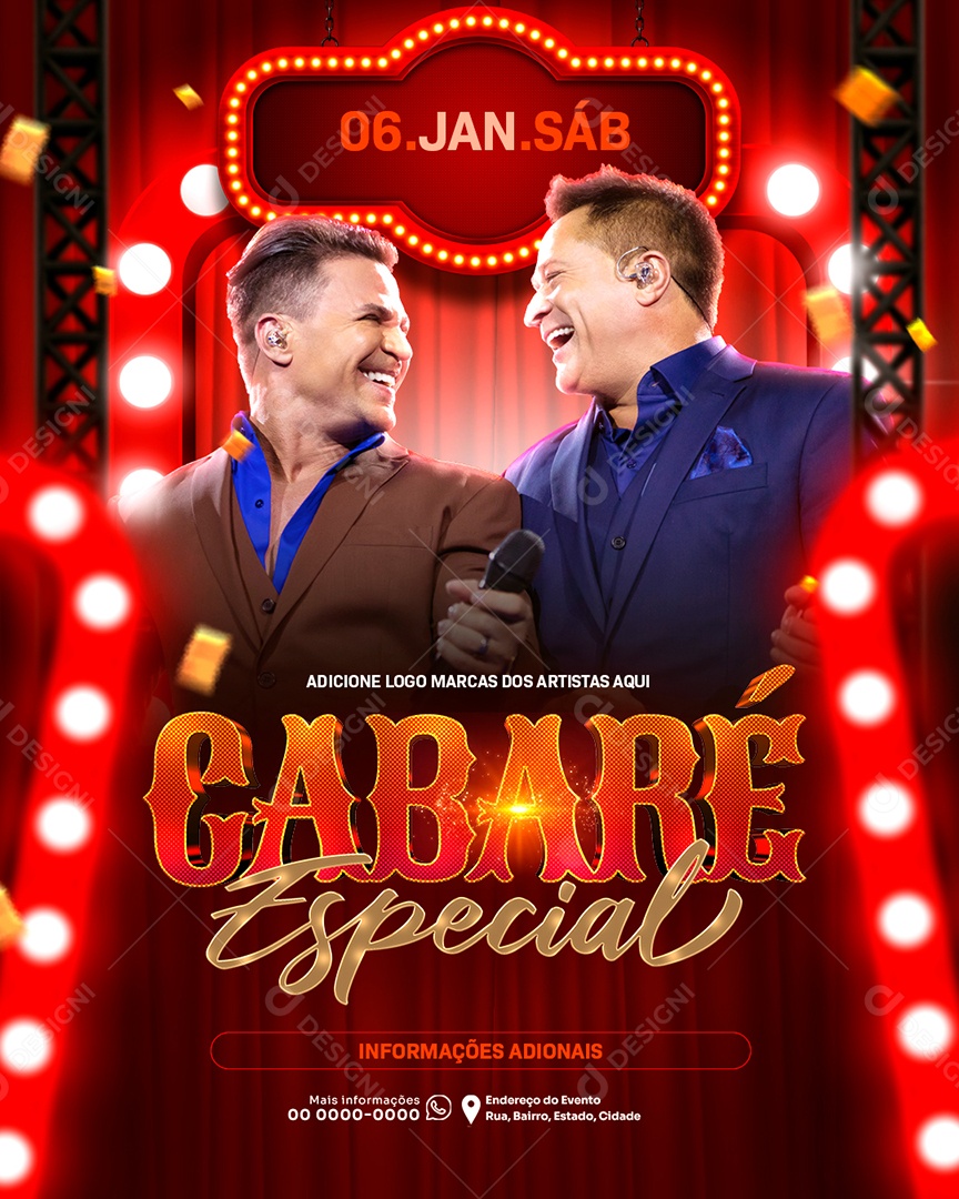 Social Media Flyer Cabaré Especial PSD Editável