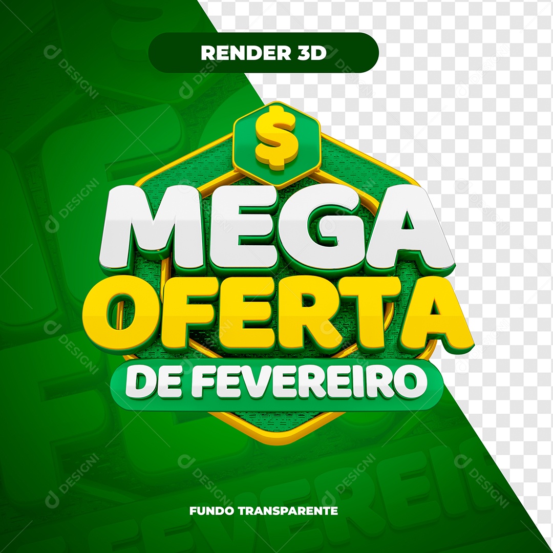 Mega Oferta De Fevereiro Verde Branco e Amarelo para Composição PSD