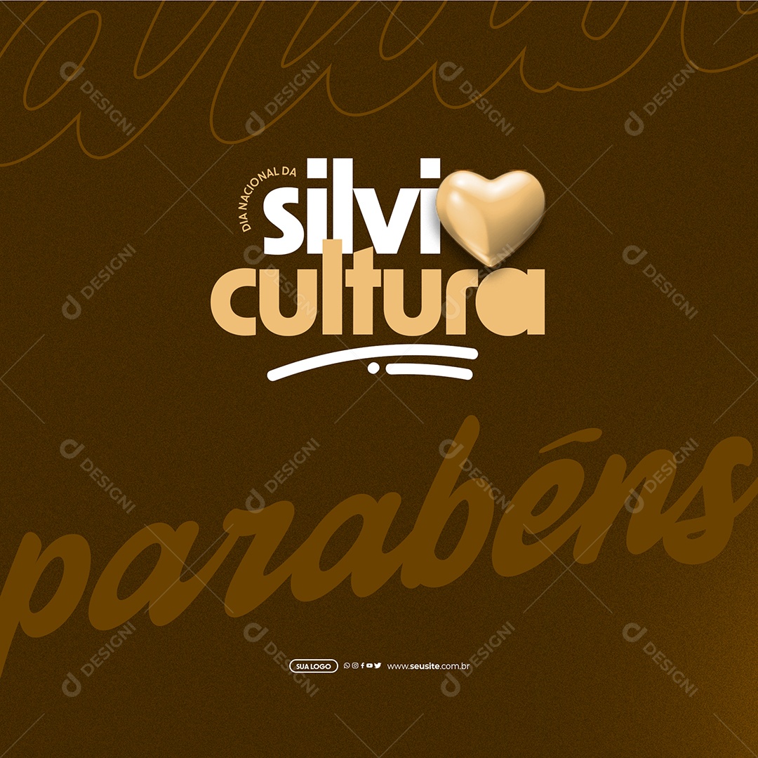 Dia Nacional da Silvicultura 07 de Dezembro Parabéns Social Media PSD Editável