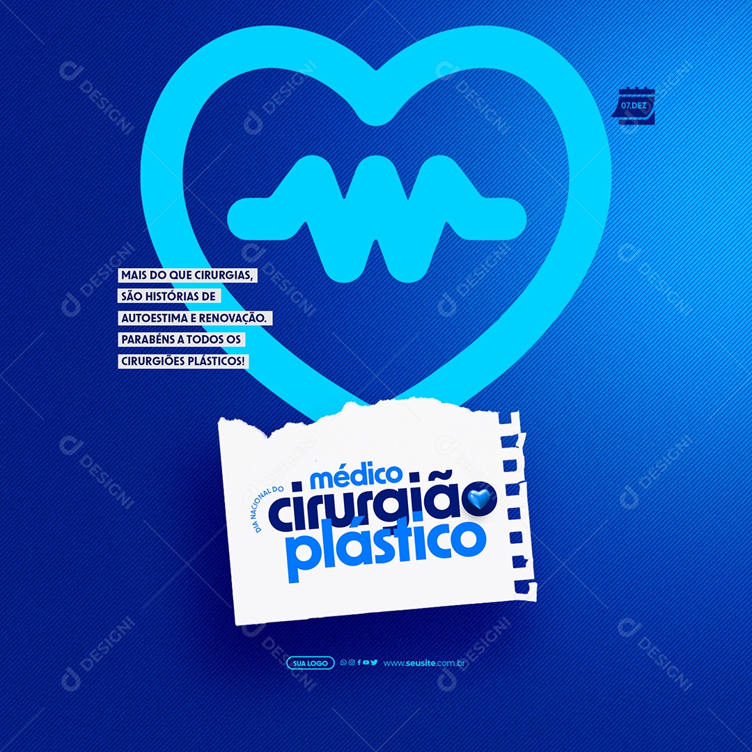 Dia Do Cirurgião Plástico 07 De Dezembro mais do que Cirurgias são Histórias de Autoestima Social Media PSD Editável