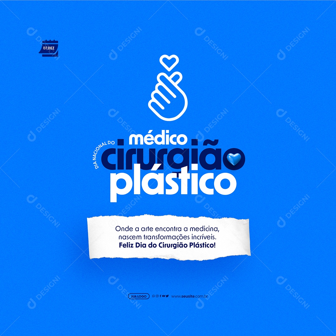 Dia Do Cirurgião Plástico 07 De Dezembro Onde a Arte Encontra a Medicina Social Media PSD Editável
