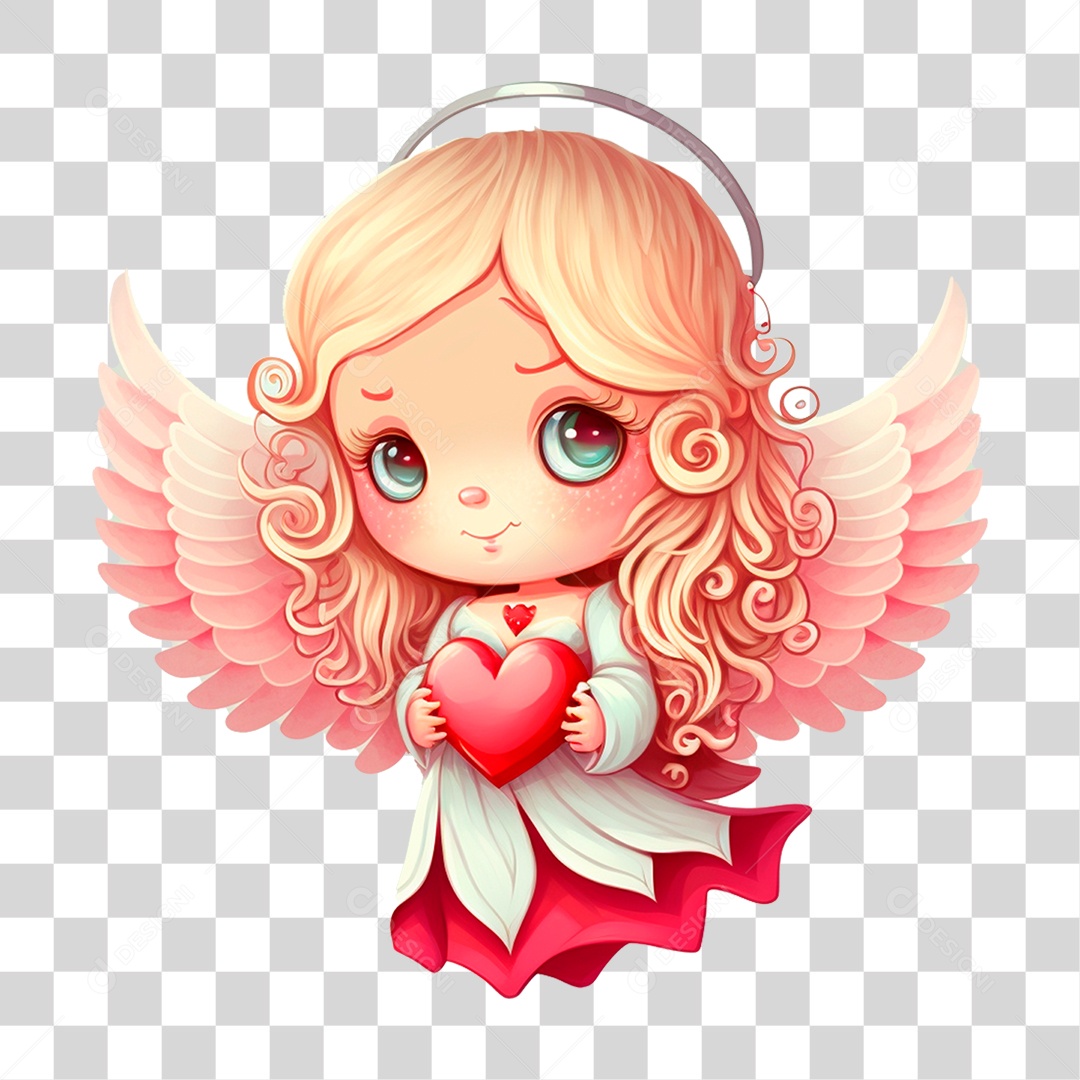 Cupido Anjo Coração Amor PNG Transparente