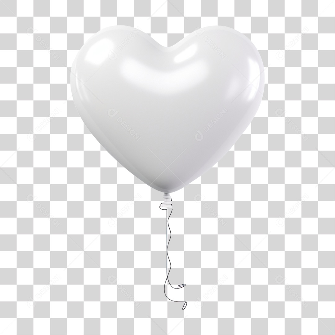 Coração Balão Amor Carinho Tamanhos PNG Transparente