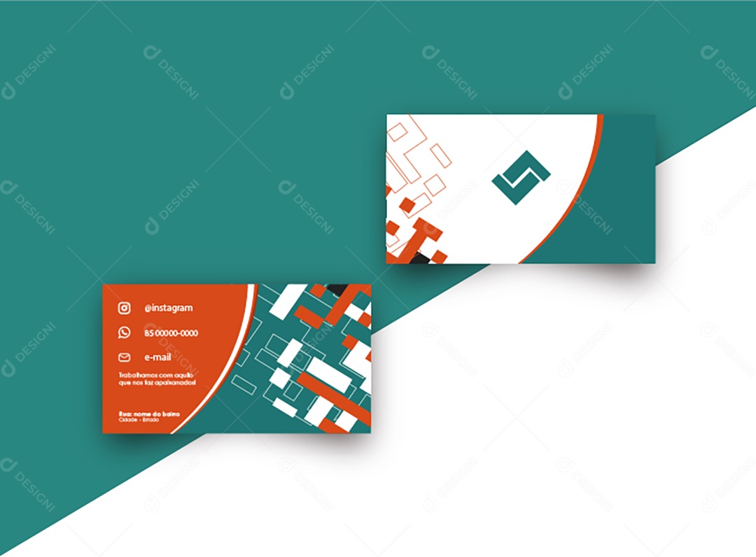 Modelo de Cartão de Visita AI Editável