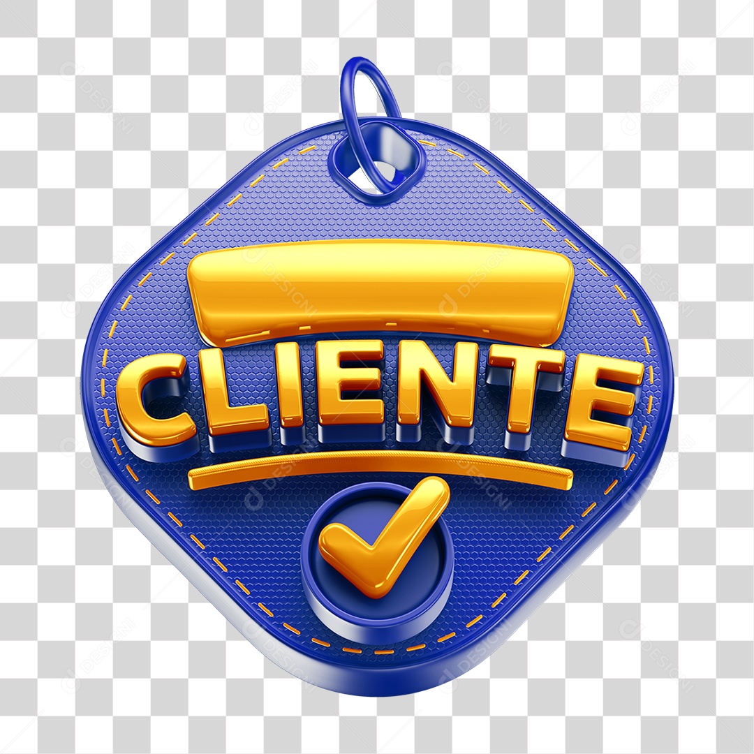 Elemento 3D Cliente Para Composição PNG Transparente