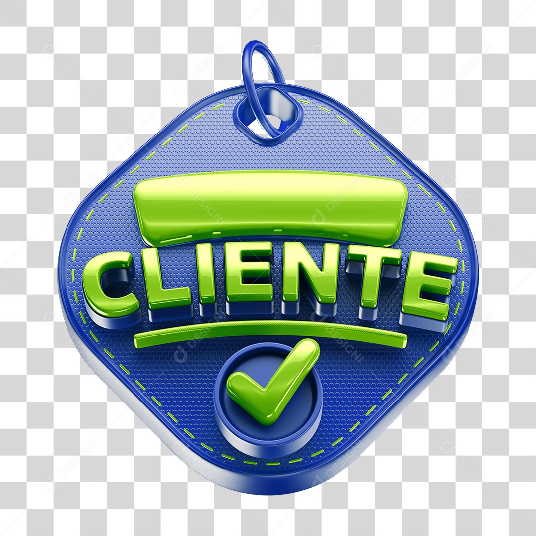 Elemento 3D Cliente Para Composição PNG Transparente