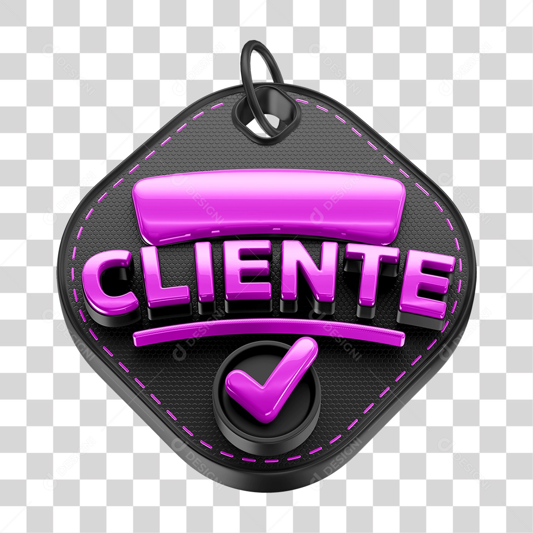 Elemento 3D Cliente Para Composição PNG Transparente