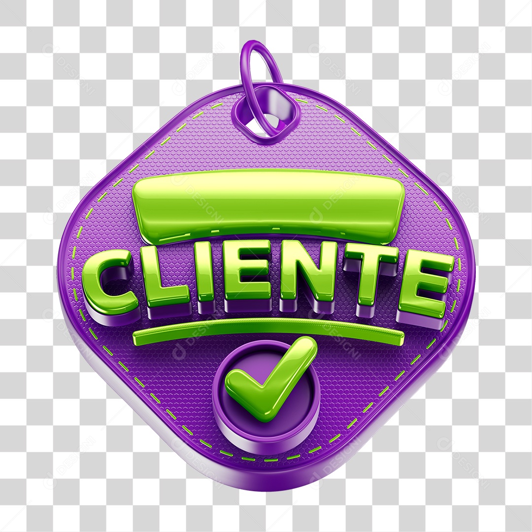 Elemento 3D Cliente Para Composição PNG Transparente