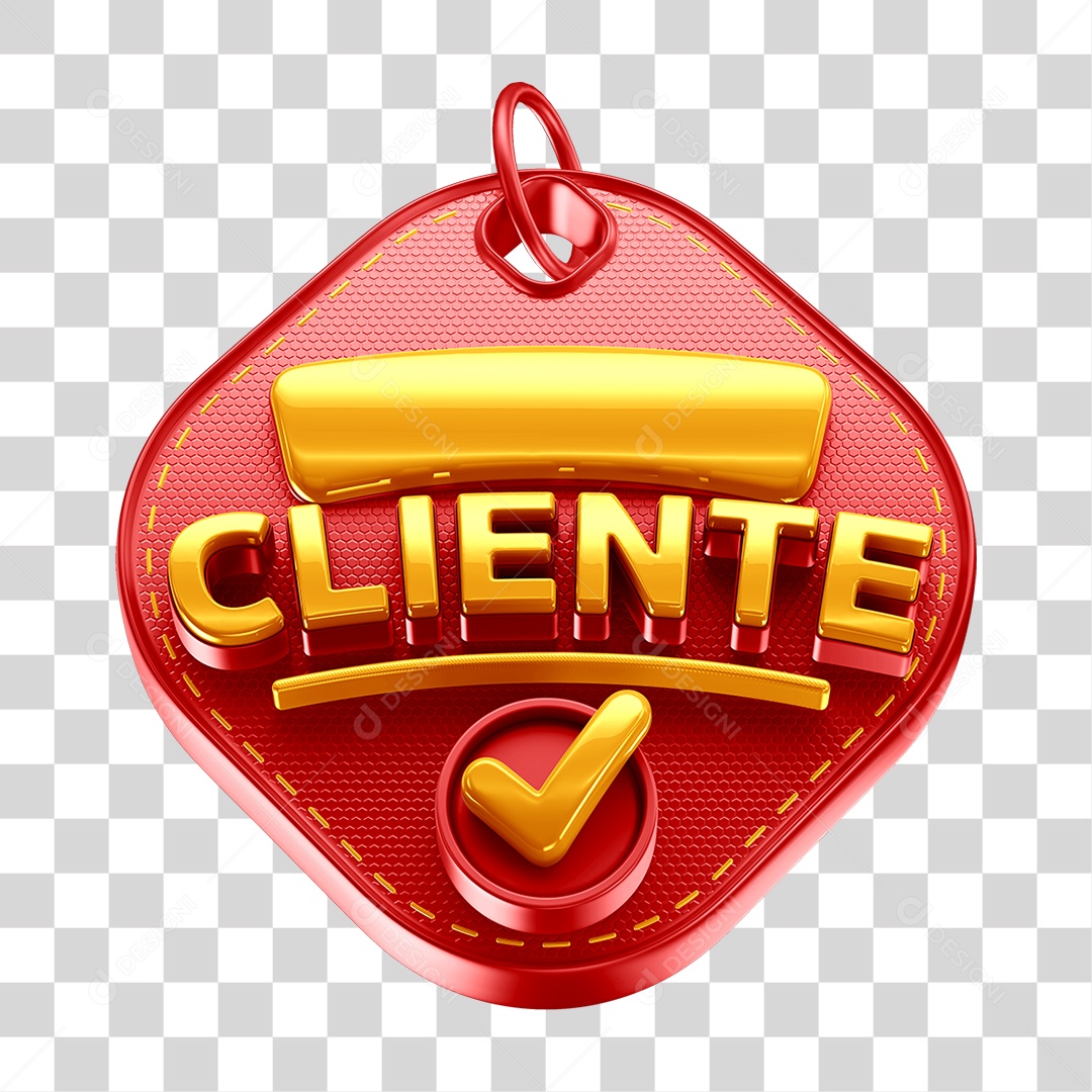 Elemento 3D Cliente Para Composição PNG Transparente