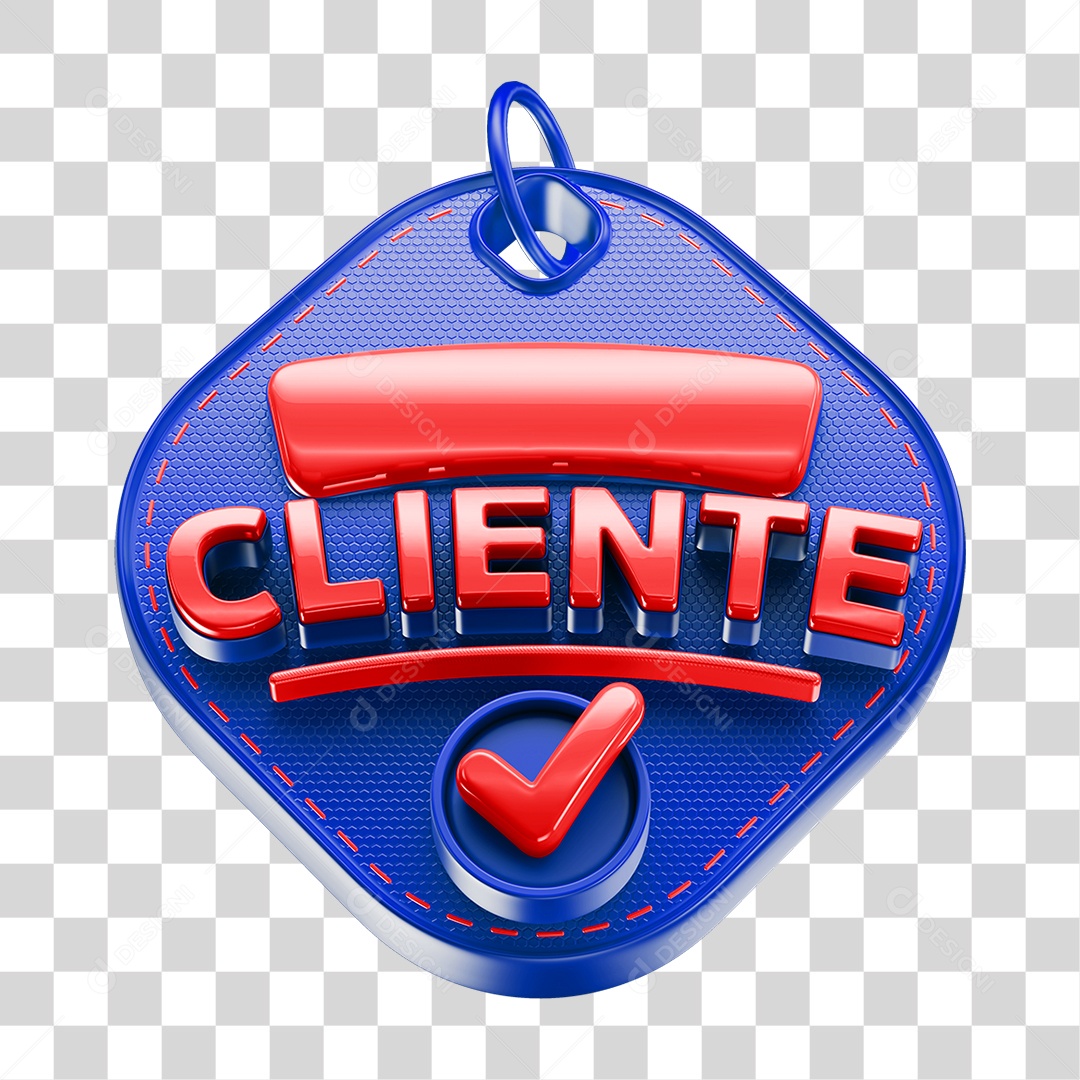 Elemento 3D Cliente Para Composição PNG Transparente