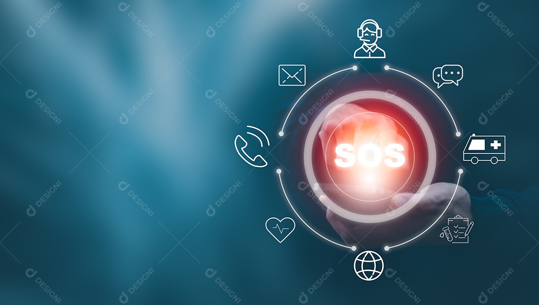 Empresário tocando Inteligência Artificial IA em dados em fundo escuro