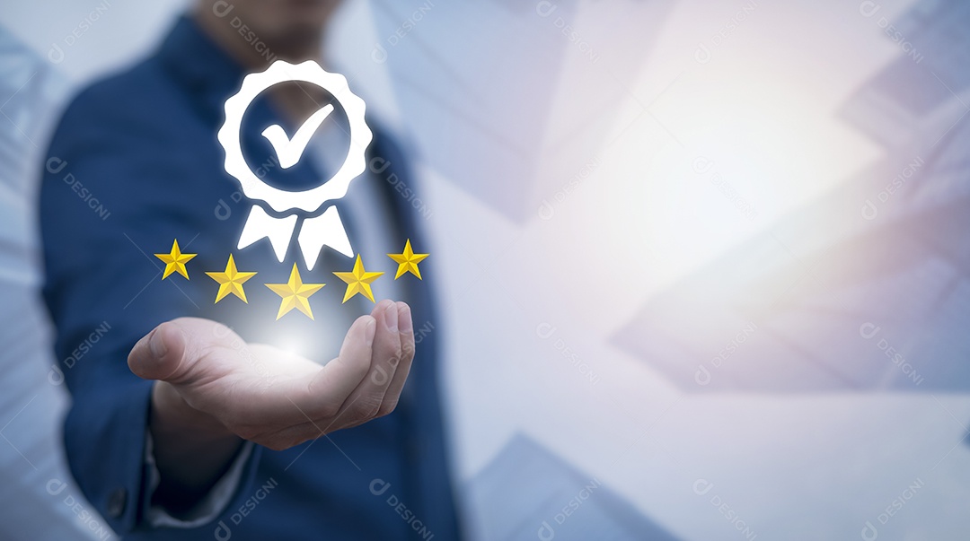 Garantia de qualidade dos serviços empresariais e cinco estrelas IA