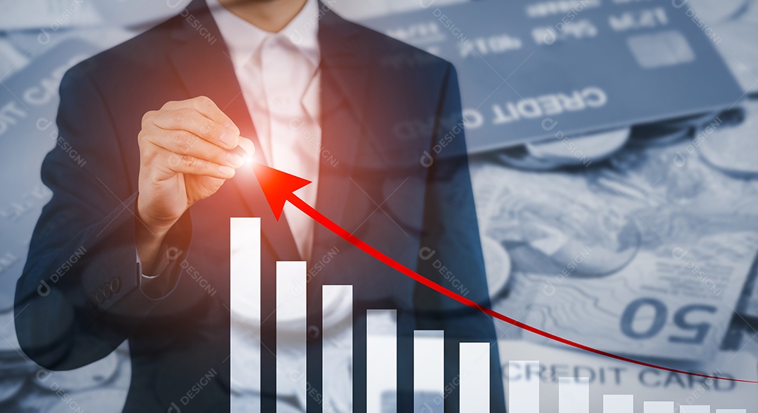 Perdas comerciais no conceito de gráfico do mercado de ações IA