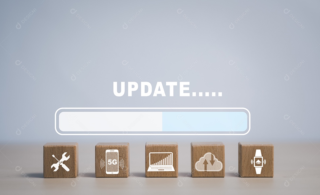 Barra de toque manual de atualização de software de computador atualização de programa tecnologia empresarial IA