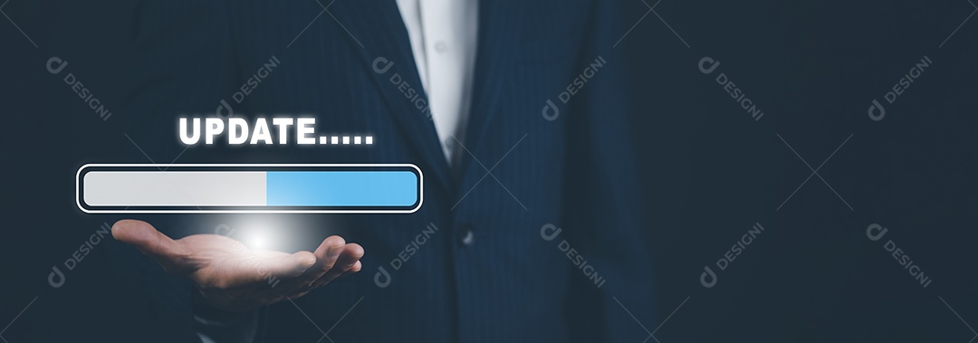 Barra de toque manual de atualização de software de computador atualização de programa tecnologia empresarial IA