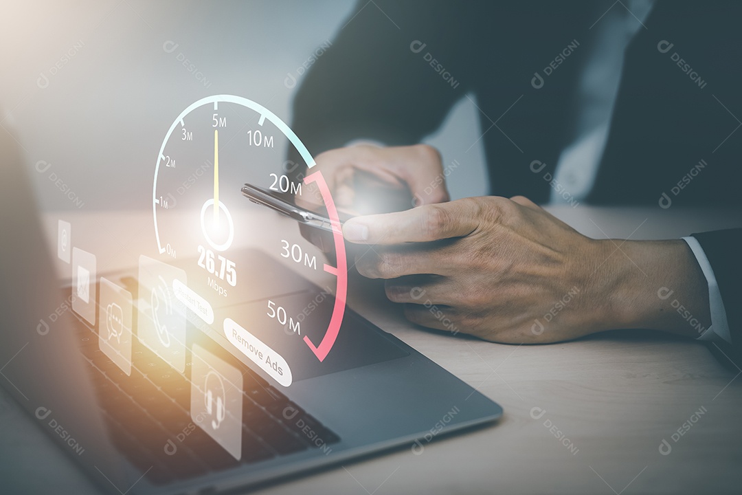 Conexão rápida à Internet com o conceito de tecnologia Metaverso