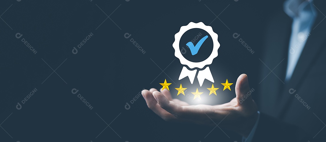 Garantia de qualidade dos serviços empresariais e cinco estrelas IA