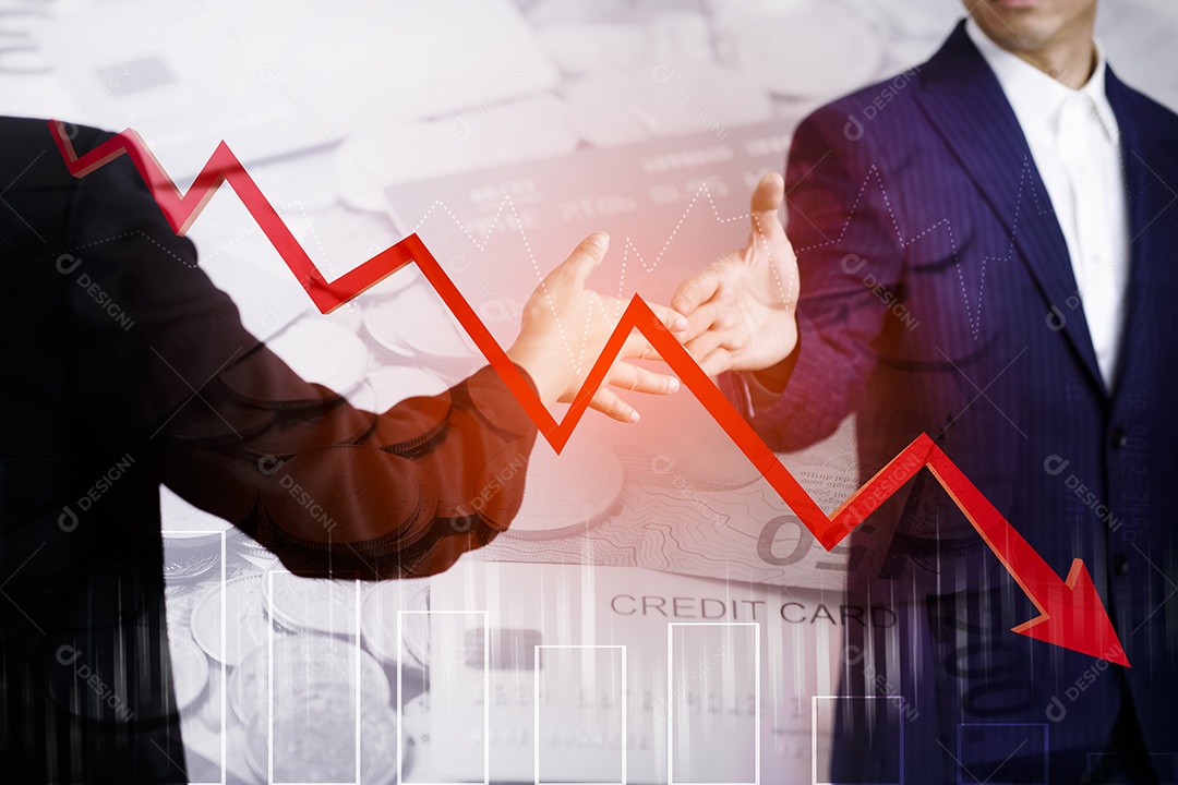 Perdas comerciais no conceito de gráfico do mercado de ações IA