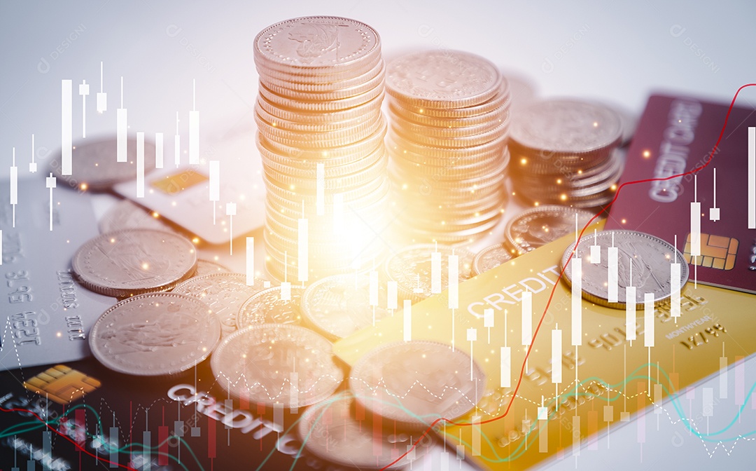 Banco de poupança para conceito de financiamento empresarial IA