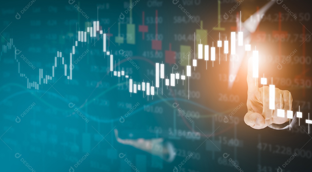 Perdas comerciais no conceito de gráfico do mercado de ações IA