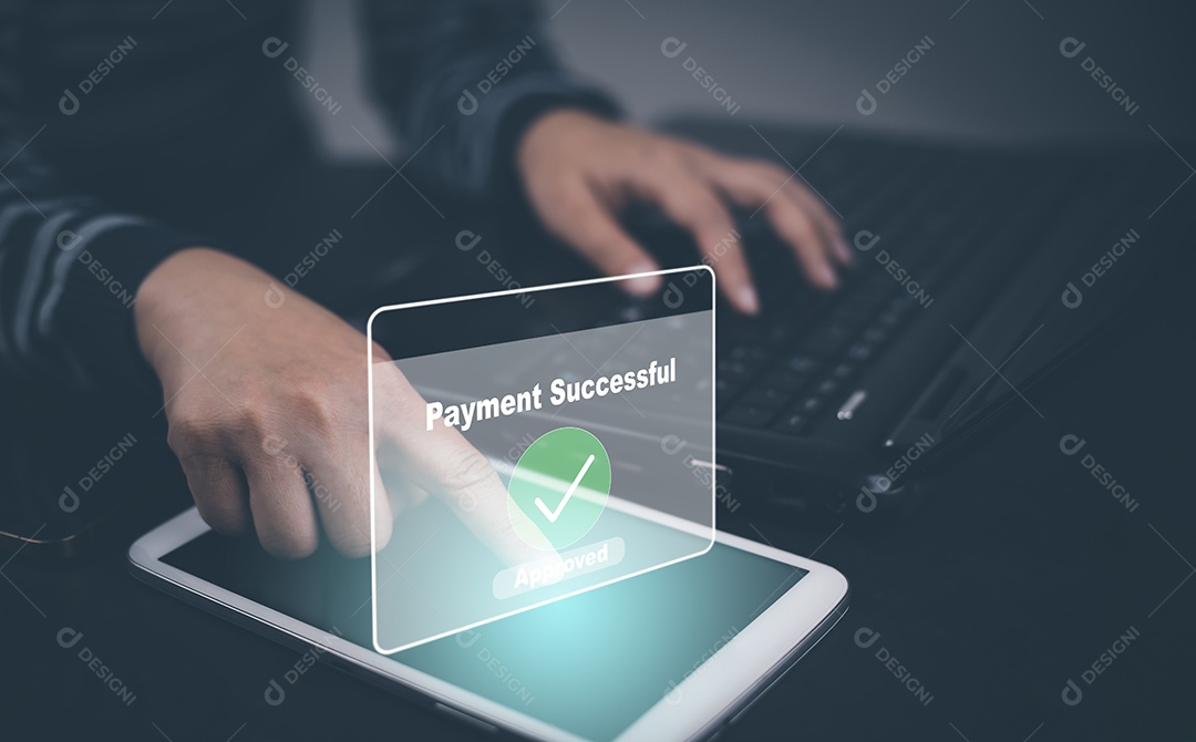 Smartphone com pagamento online gerado pela IA