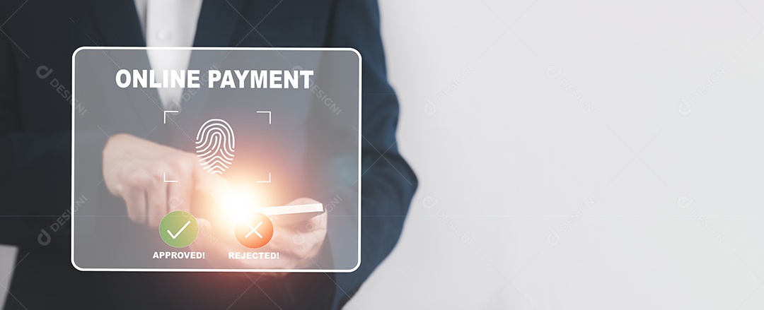 Smartphone com pagamento online gerado pela IA