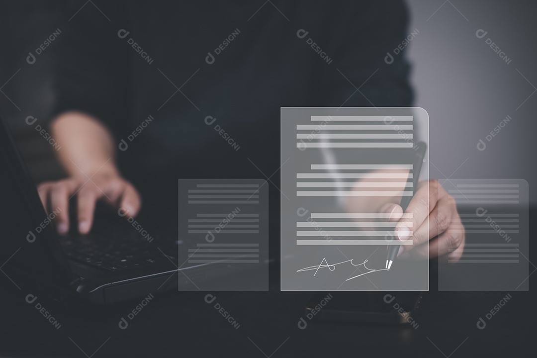 Assinatura de documentos eletrônicos em documentos digitais on-line IA