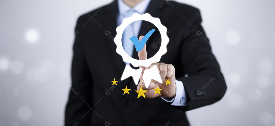 Garantia de qualidade dos serviços empresariais e cinco estrelas IA