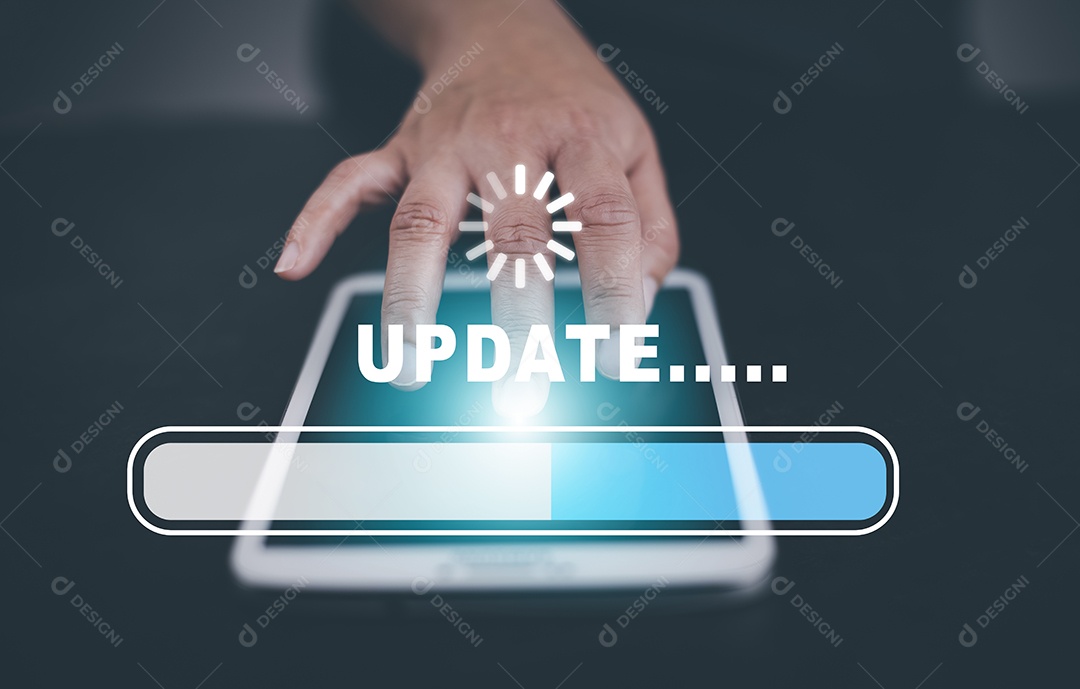 Barra de toque manual de atualização de software de computador atualização de programa tecnologia empresarial internet IA