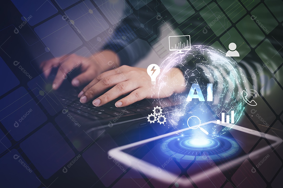 Tablet e Smartphone com tecnologia de Inteligência Artificial AI