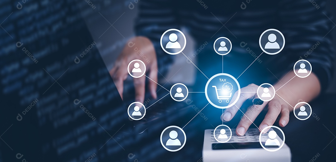 Conceito de transações financeiras on-line IA