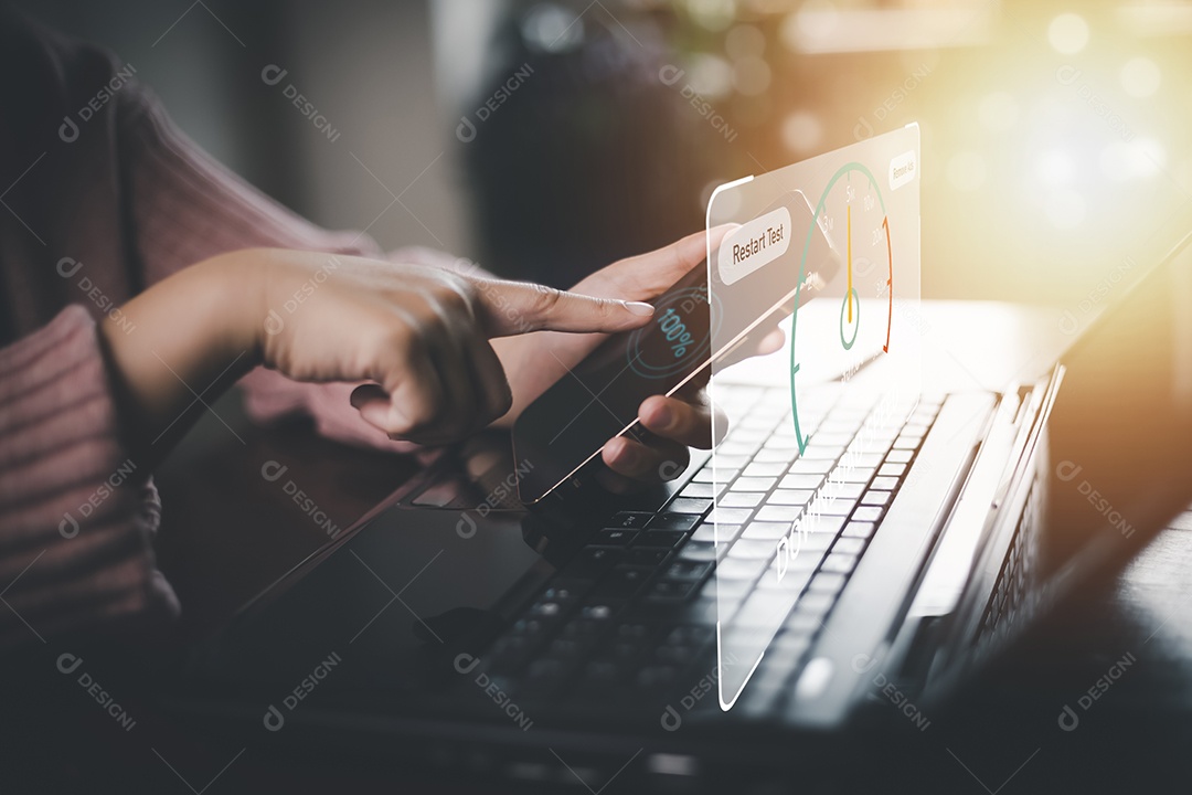 Conexão rápida à Internet com o conceito de tecnologia metaverso IA