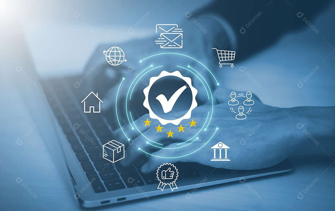Tablet de uso manual com Gestão de qualidade com garantia de qualidade ou QA e controle de qualidade ou QC e melhoria IA