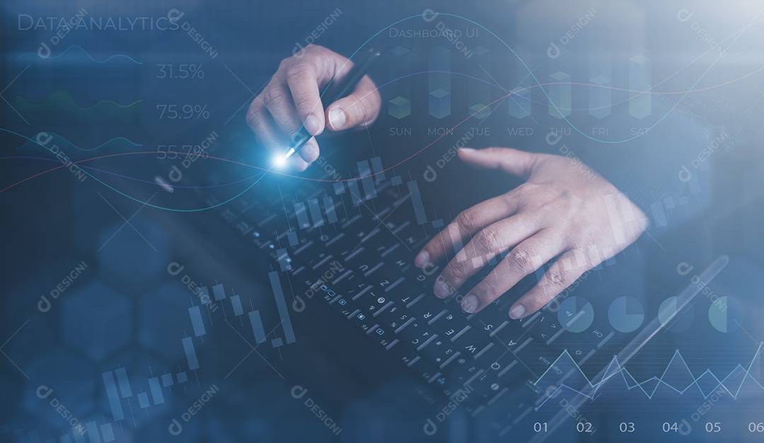 Conceito de segurança cibernética de toque de mão de homem IA