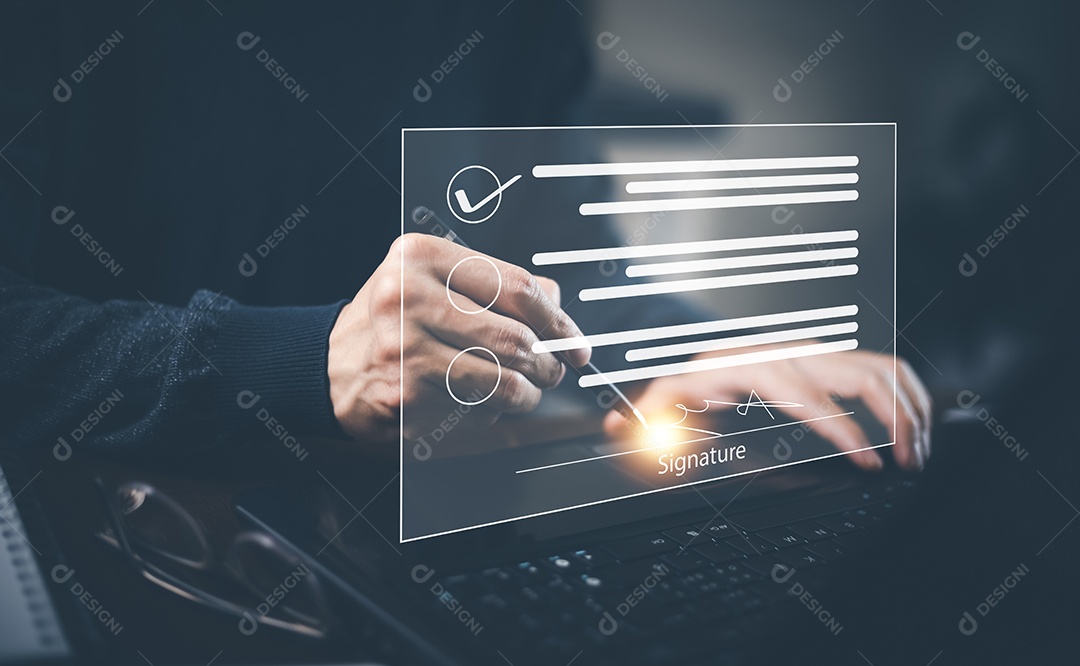 Assinatura de documentos eletrônicos em documentos digitais on-line IA