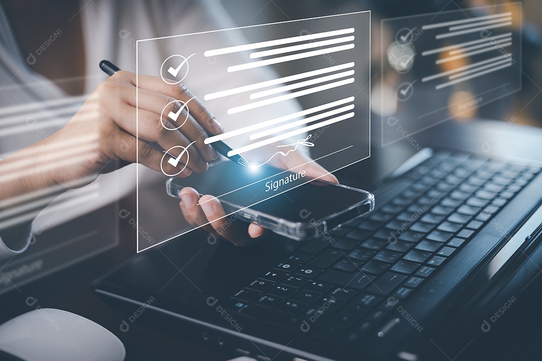 Assinatura de documentos eletrônicos em documentos digitais on-line IA