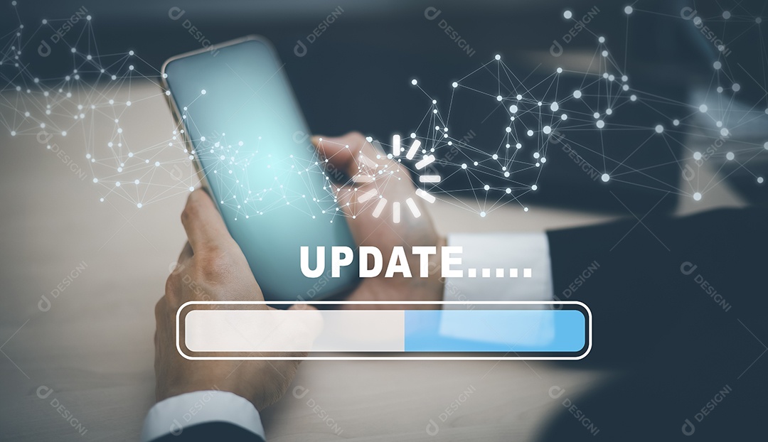 Barra de toque manual de atualização de software de computador atualização de tecnologia empresarial IA