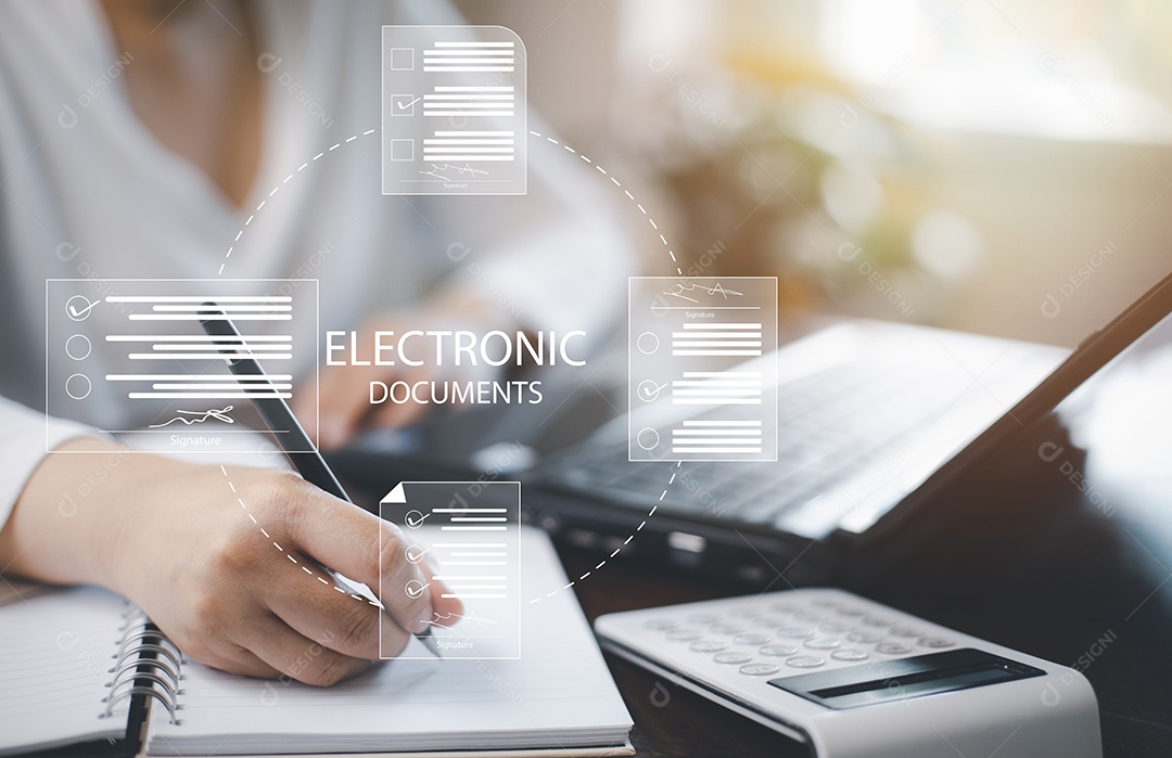 Assinatura de documentos eletrônicos em documentos digitais on-line IA