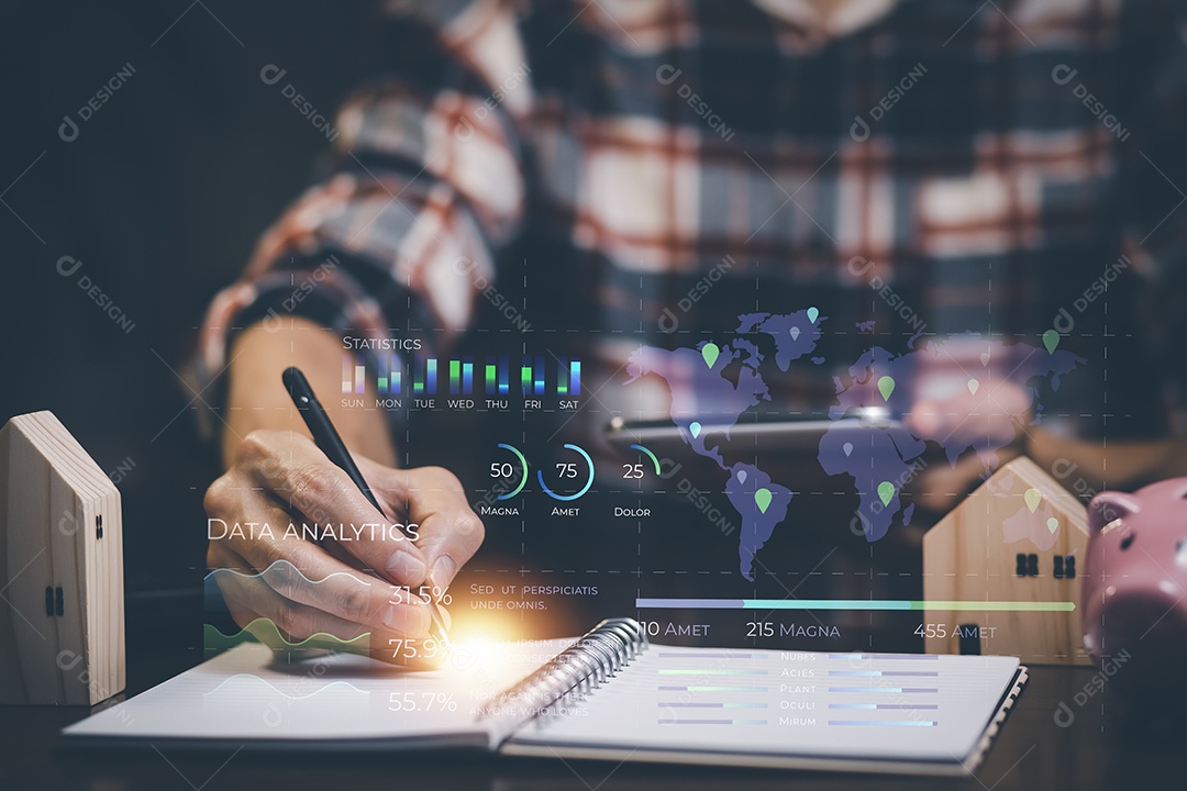 Conceito de otimização de pagamento de impostos finanças empresariais IA