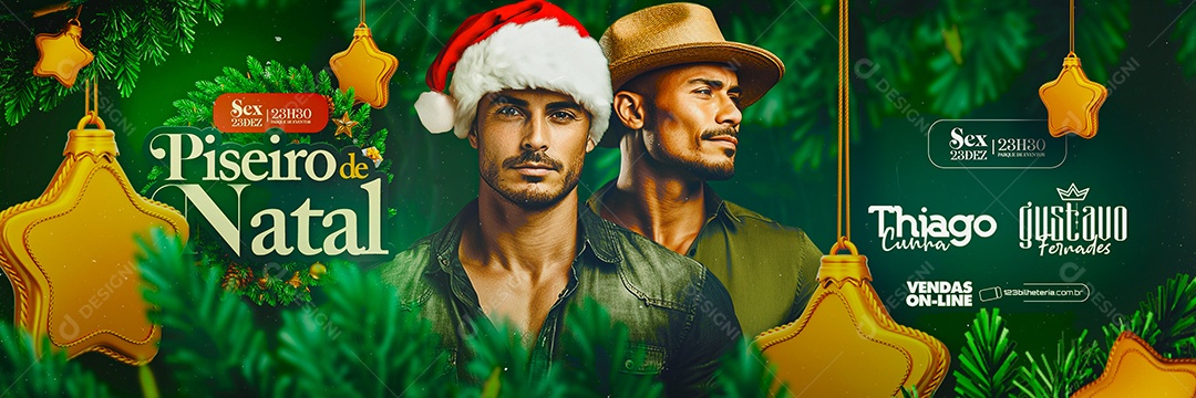 Carrossel Flyer Piseiro de Natal Thiago Cunha Gustavo Fernades Social Media PSD Editável