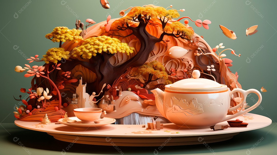 Dia Internacional do Chá, 21 de maio IA generativa.