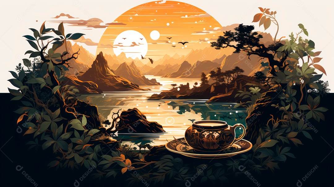 Dia Internacional do Chá, 21 de maio IA generativa.