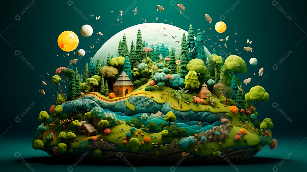 Dia Internacional da Diversidade Biológica 22 de maio IA generativa.